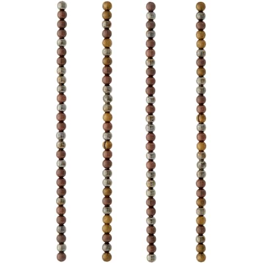 12 Pack: Metallic Mix Metal Round Beads, 3.5mm by Bead Landing™